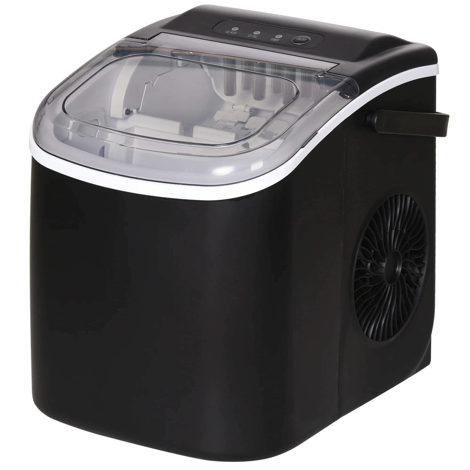 Ice Maker Machine Counter Top, 12 Kg in 24 Hrs, 9 Cubes Ready in 6- 12 Mins, Black - Image 2