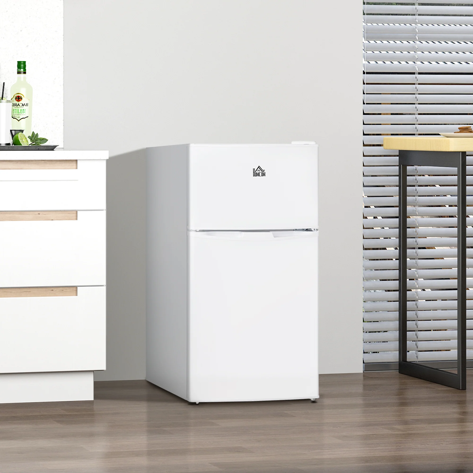 3.2 Cu. Ft. Compact Refrigerator w/ Adjustable Shelves & Reversible Double Doors, White - Image 3