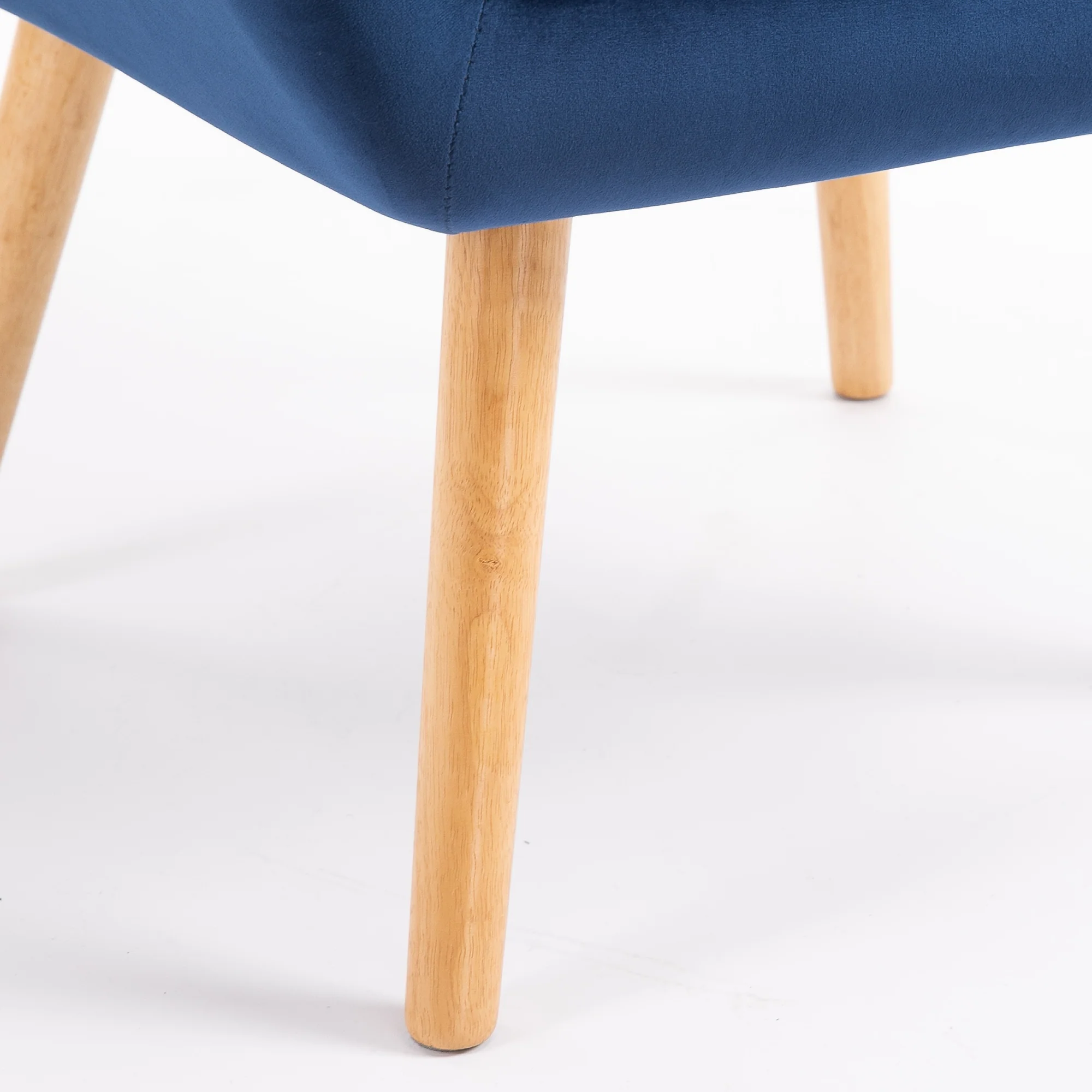 Modern Accent Chair with Wide Arms & Slanted Back for Living Room, Bedroom, Blue - Image 12
