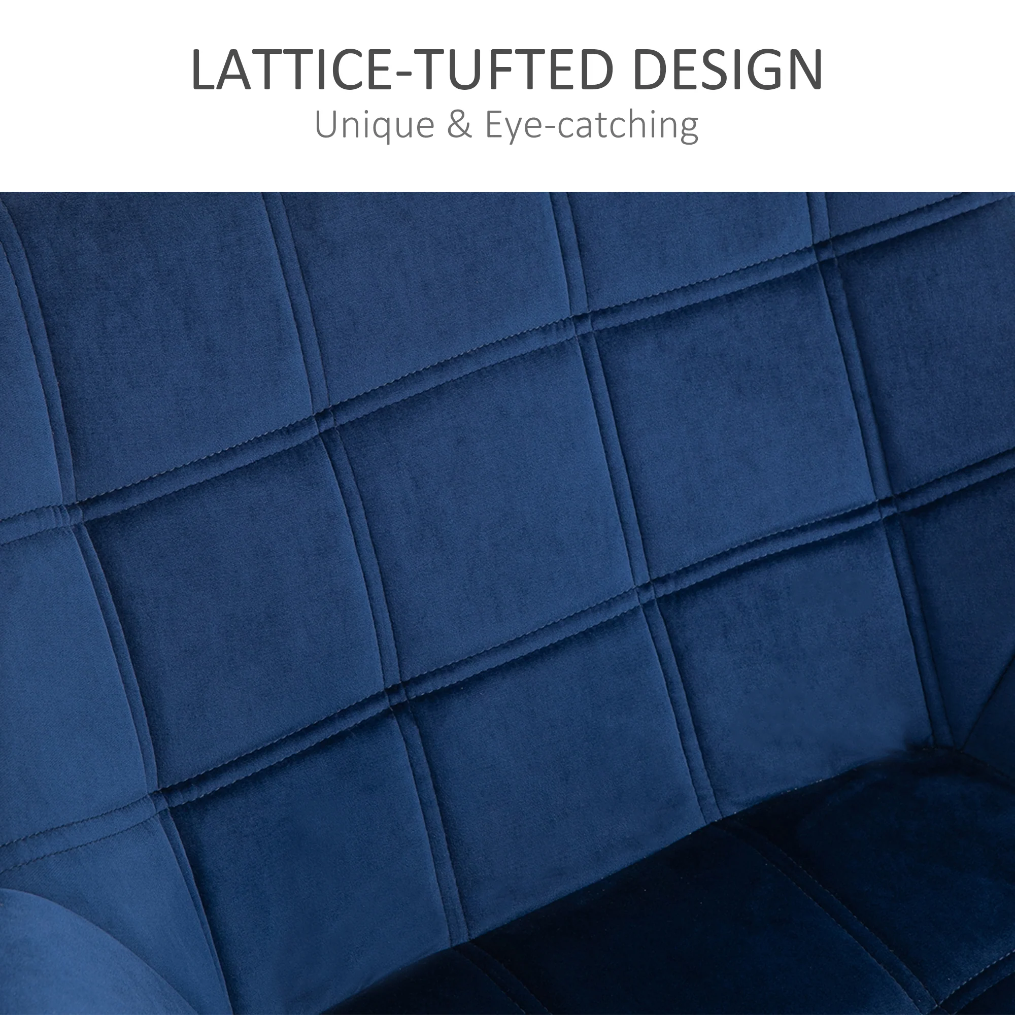 Modern Accent Chair with Wide Arms & Slanted Back for Living Room, Bedroom, Blue - Image 7