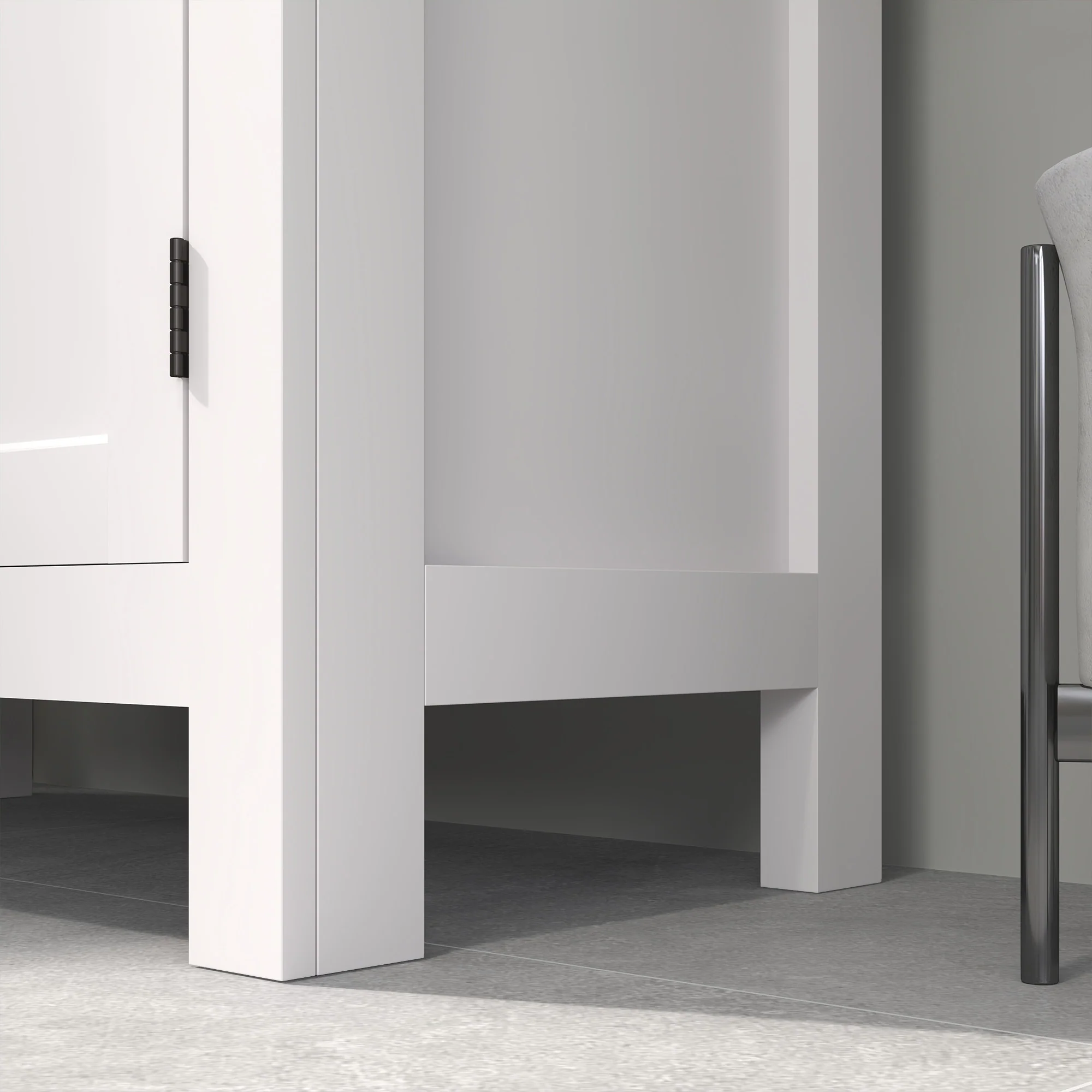 Modern Storage Cabinet, Freestanding Bathroom Cupboard with Adjustable Shelves, White - Image 10