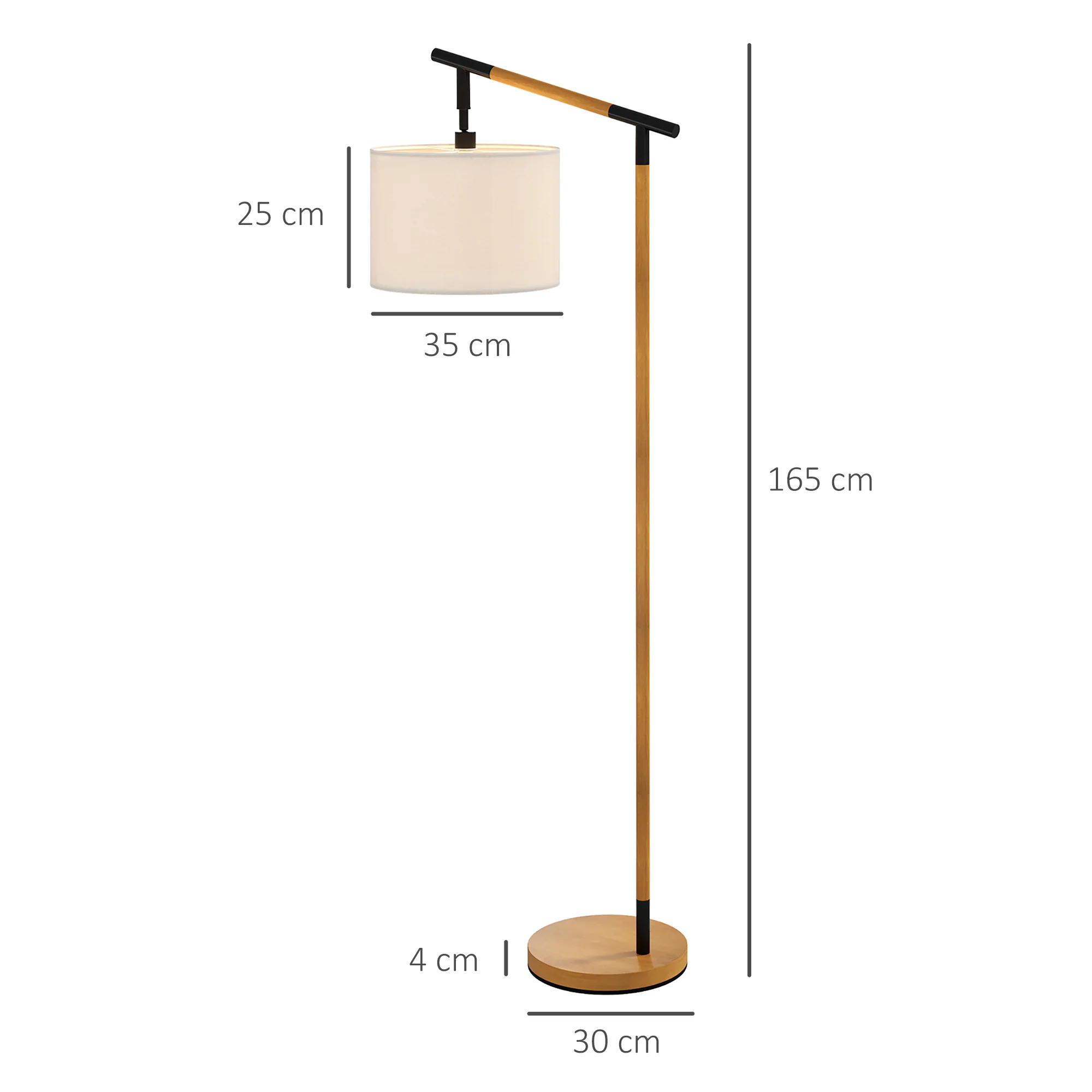 Modern Floor Lamps for Living Room with Rotating Lampshade, LED Bulb Included, Brown - Image 5
