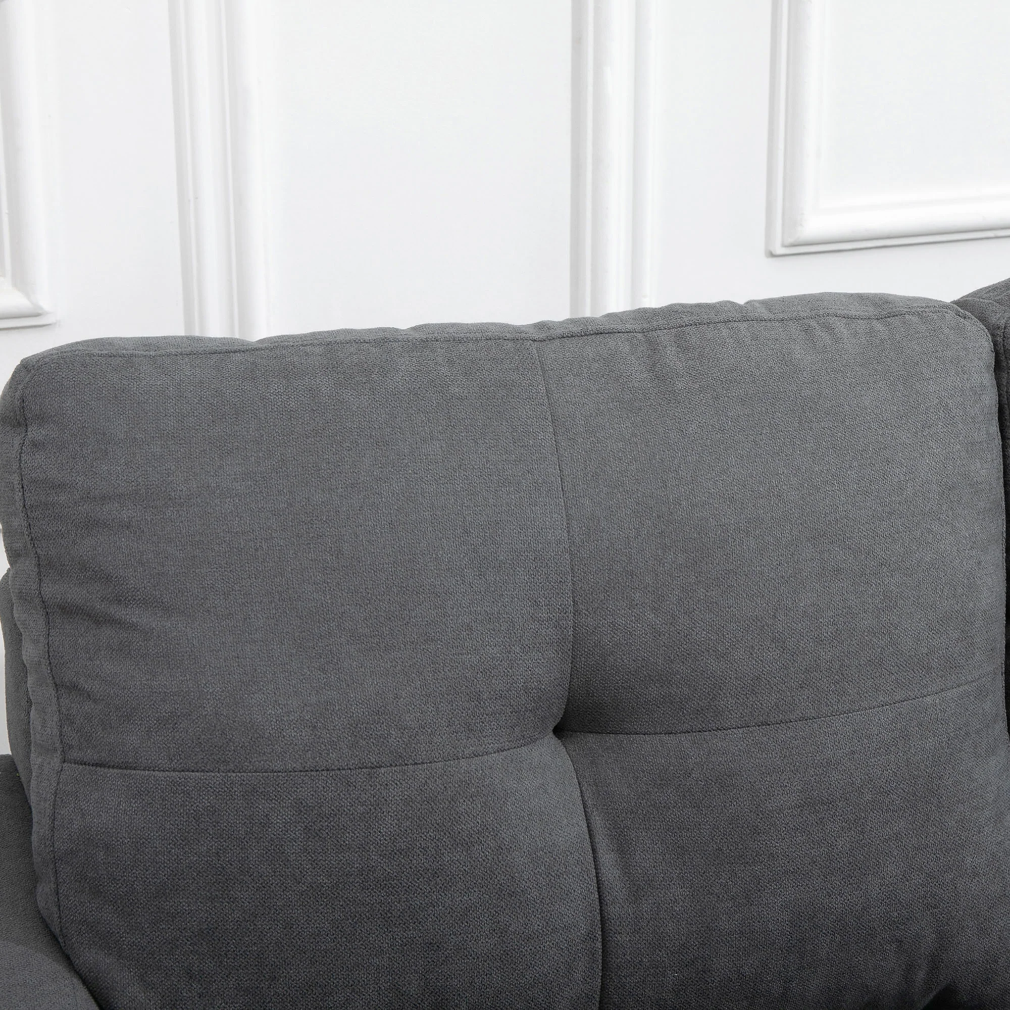 Modular L-Shape Sectional with Reversible Chaise and Wooden Legs, Dark Grey - Image 10