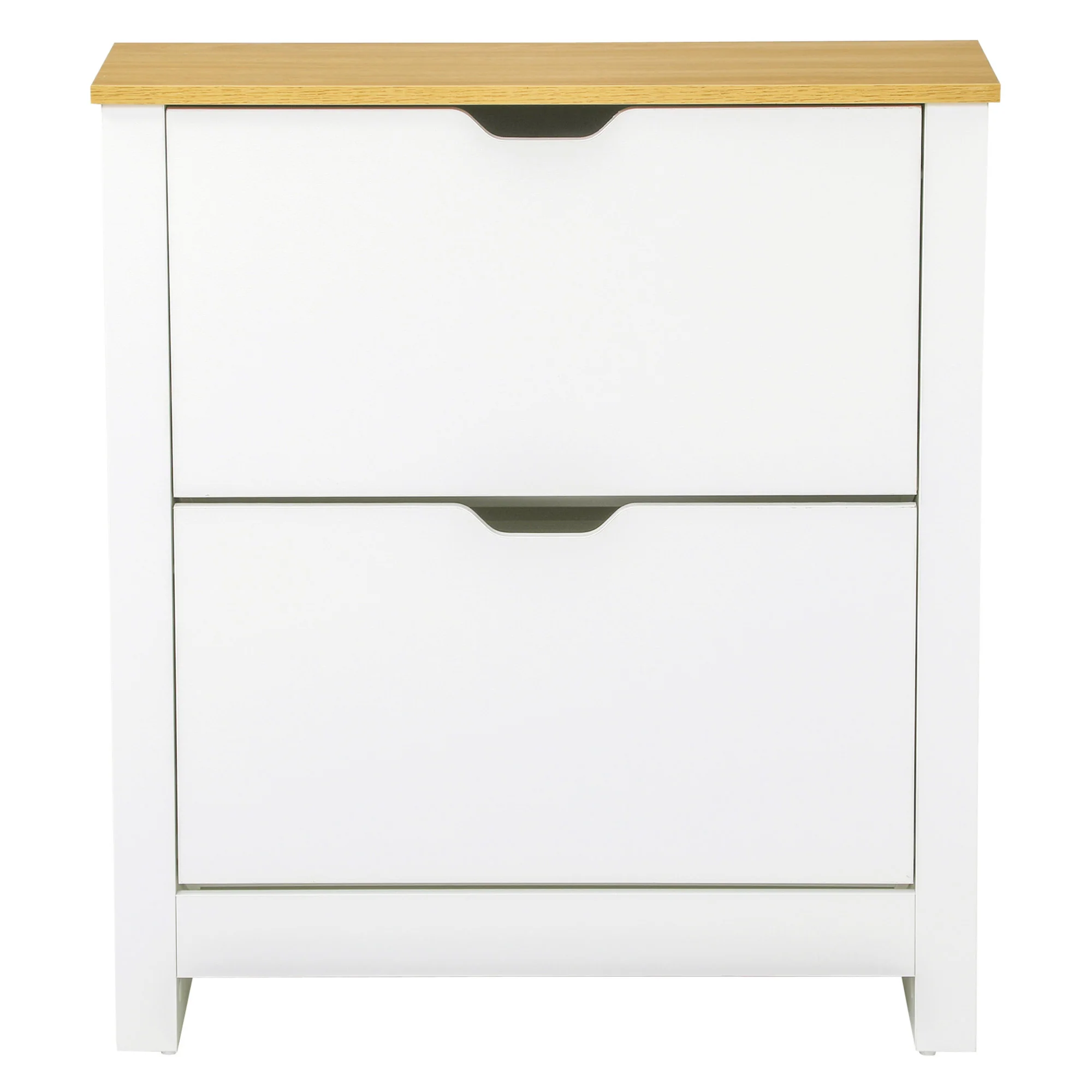 Space Saving Shoe Rack Cabinet with Adjustable Shelves for 12 Pairs of Shoes, White - Image 2