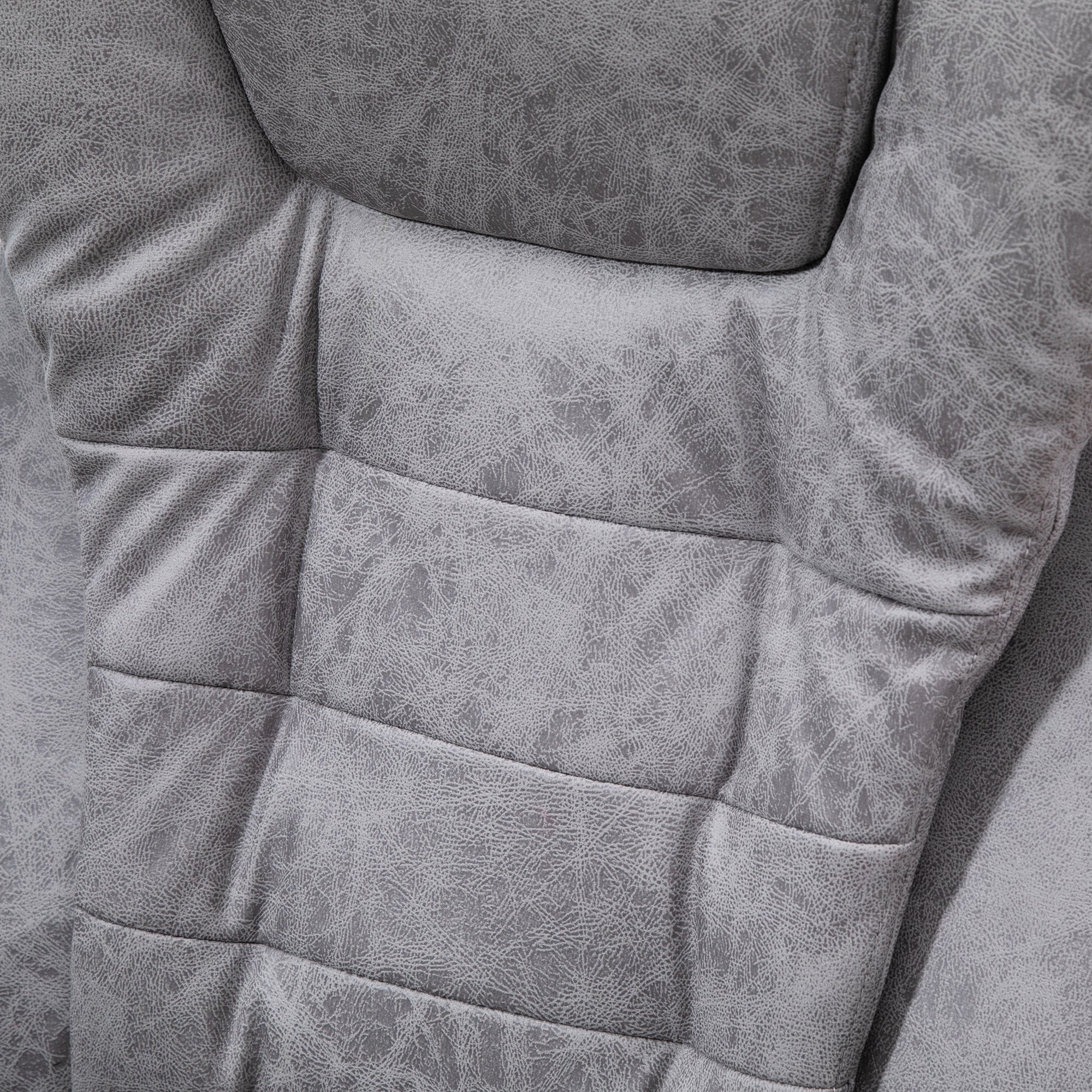 Office Chair with 6-Point Massage and Back Heat, Reclining Back & Footrest, Grey - Image 11