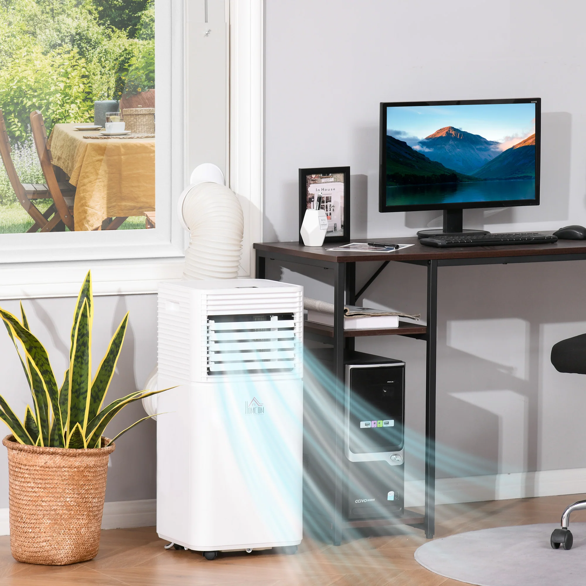 8000 BTU Portable AC Unit with Sleep Modes & Remote Control up to 344 Sq. ft, White - Image 3