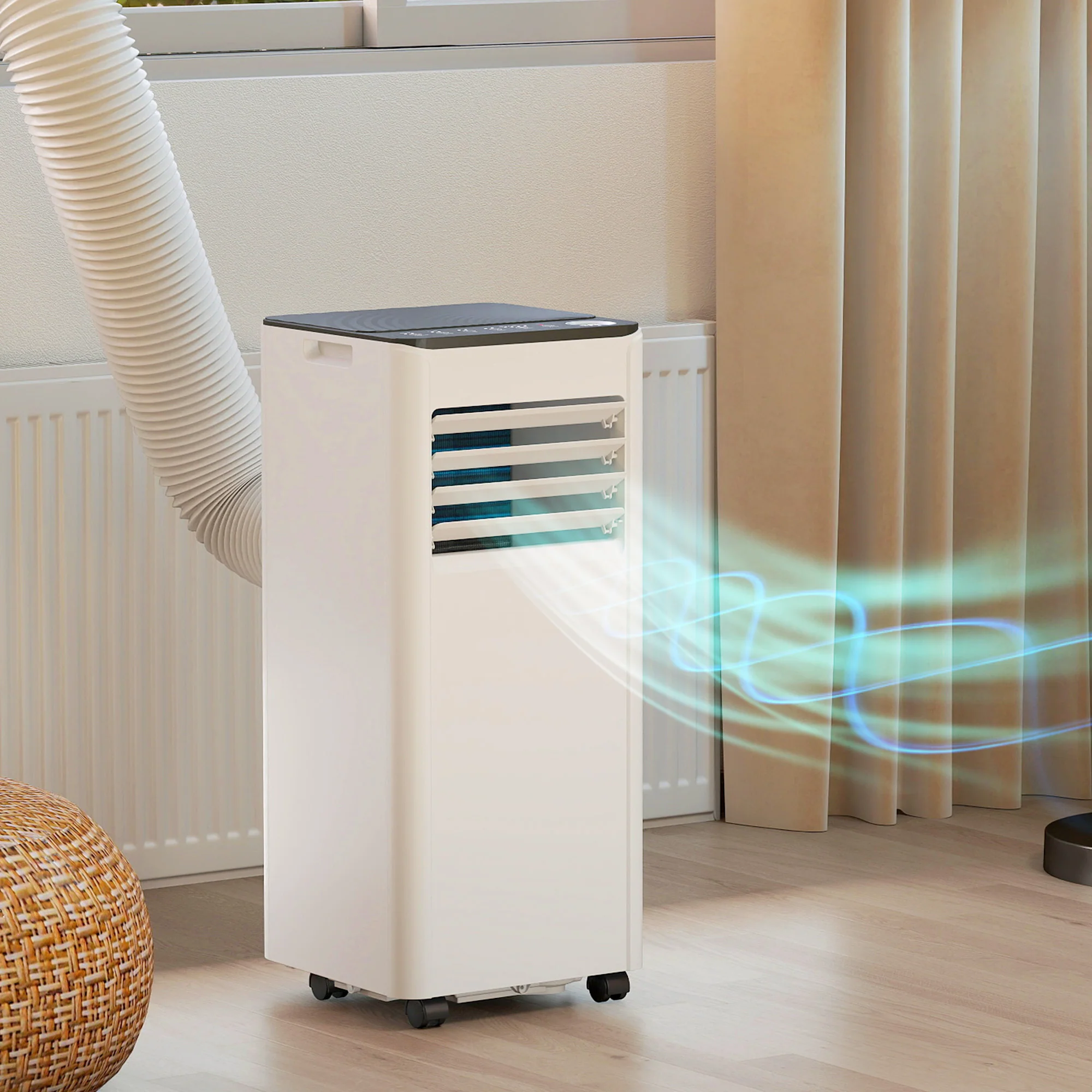 Portable Air Conditioner 9000 BTU, 4-in-1 Air Conditioning Unit with Cool, Dehumidifier, Fan, Sleep Mode, WiFi Voice Remote Control, 24H Timer, 2 Speeds, Window Kit, for Room up to 28 m² - Image 4