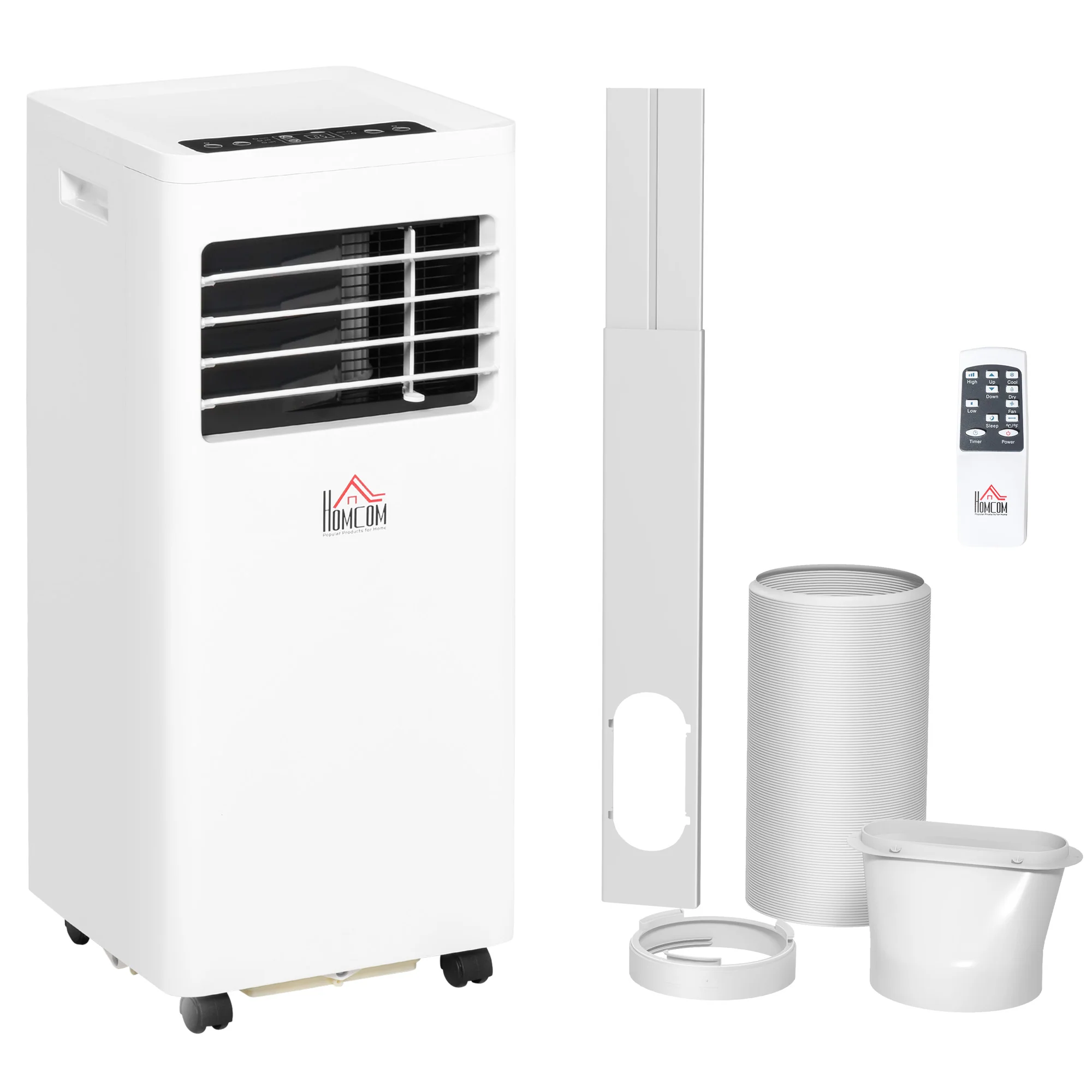 Portable Air Conditioner 9000 BTU, 4-in-1 Cooling, Dehumidifier, Fan, Sleep Mode, Air Conditioning Unit with Digital Display & Remote Control, 24H Timer, Window Venting Kit, for Room up to 28㎡
