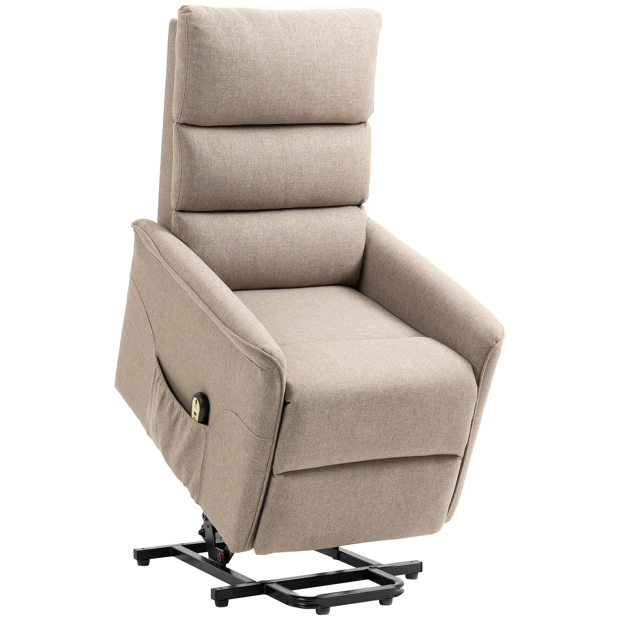 Electric Power Lift Chair for Elderly with Remote Control, Brown
