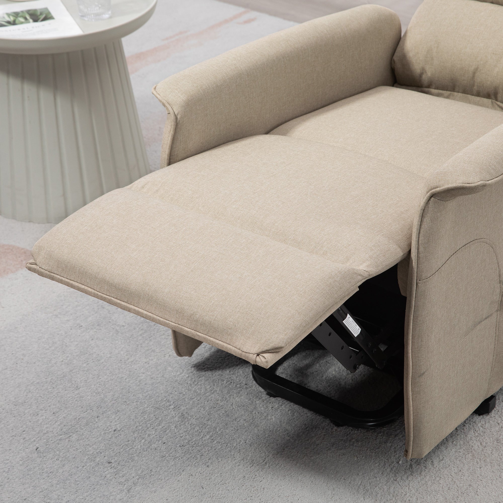 Electric Power Lift Chair with 135° Recline & Remote Control for Elderly Comfort, Beige - Image 11