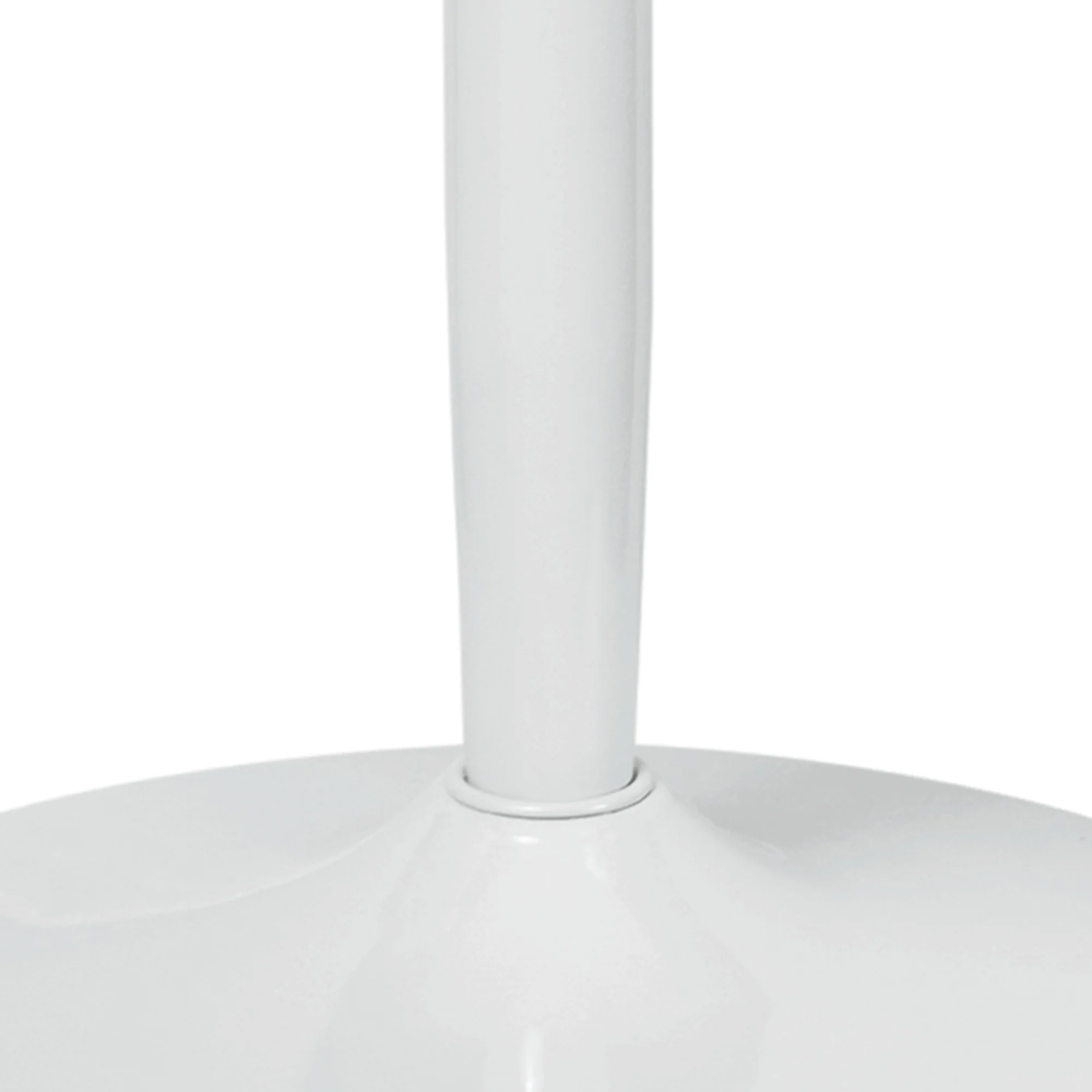 Round Dining Table, Modern Kitchen Table with Steel Base, Non-slip Foot Pad, White - Image 12