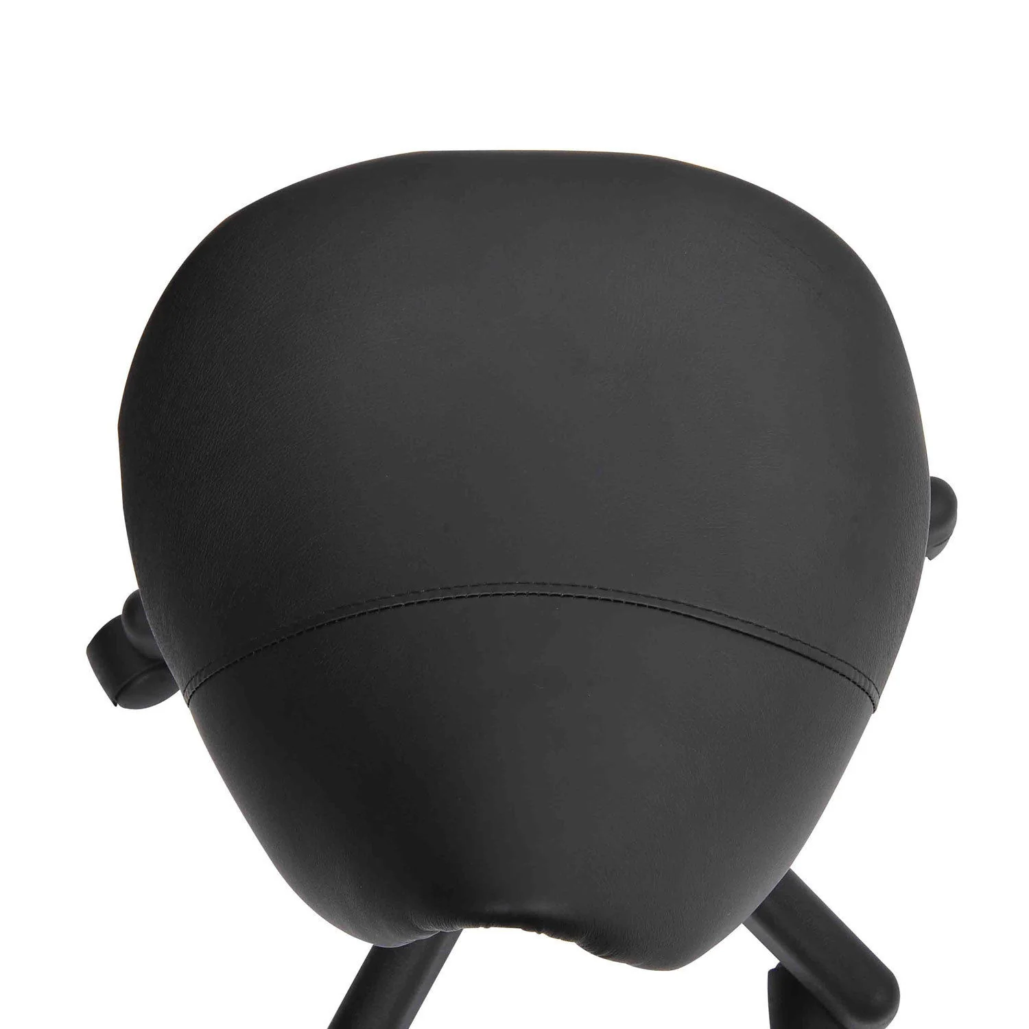 PU Leather Saddle Stool Chair with Wheels, Adjustable Salon Chair for Salon Spa, Black - Image 11