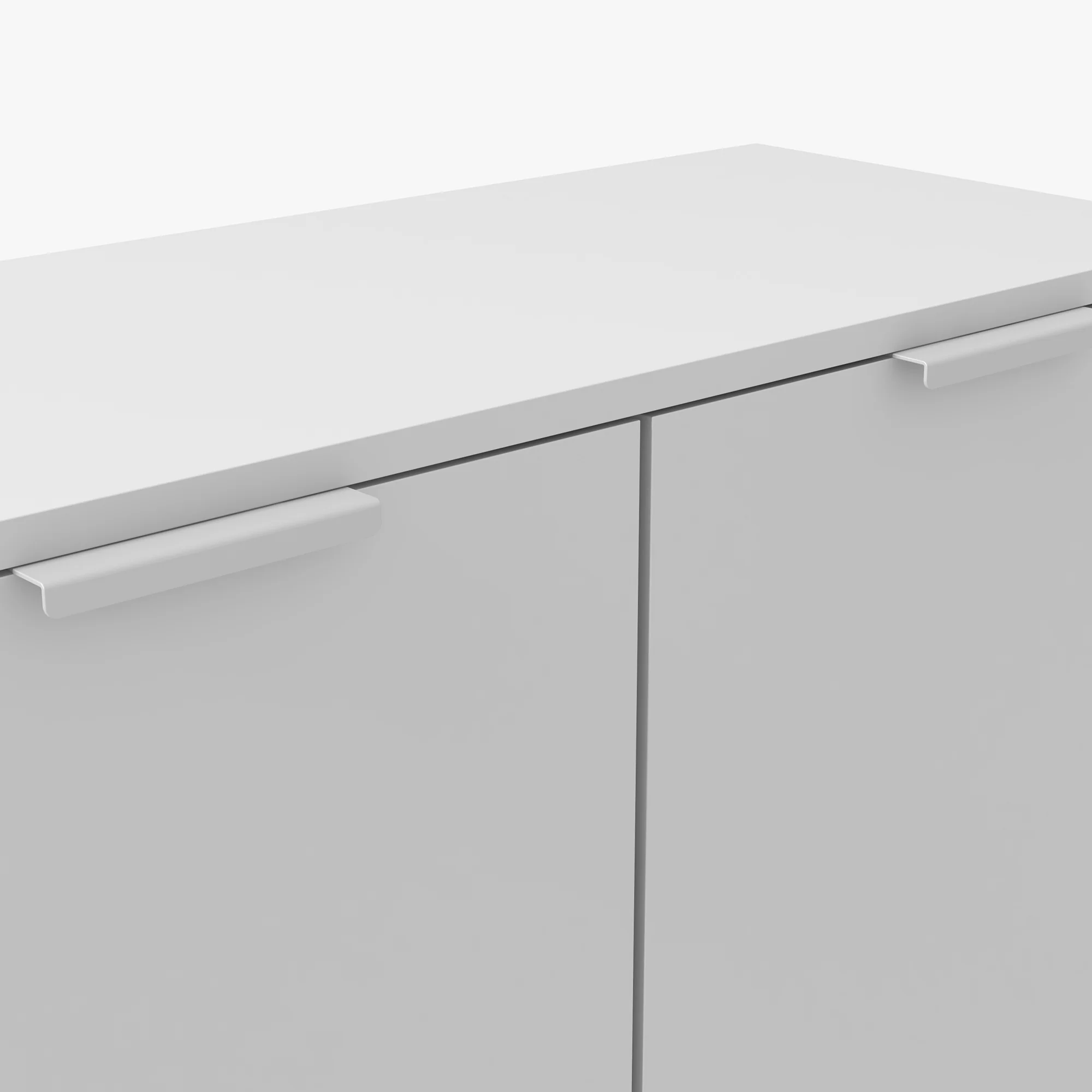 Compact Shoe Cabinet with Adjustable Shelves for 15-20 Pairs of Shoes, High Gloss White - Image 12