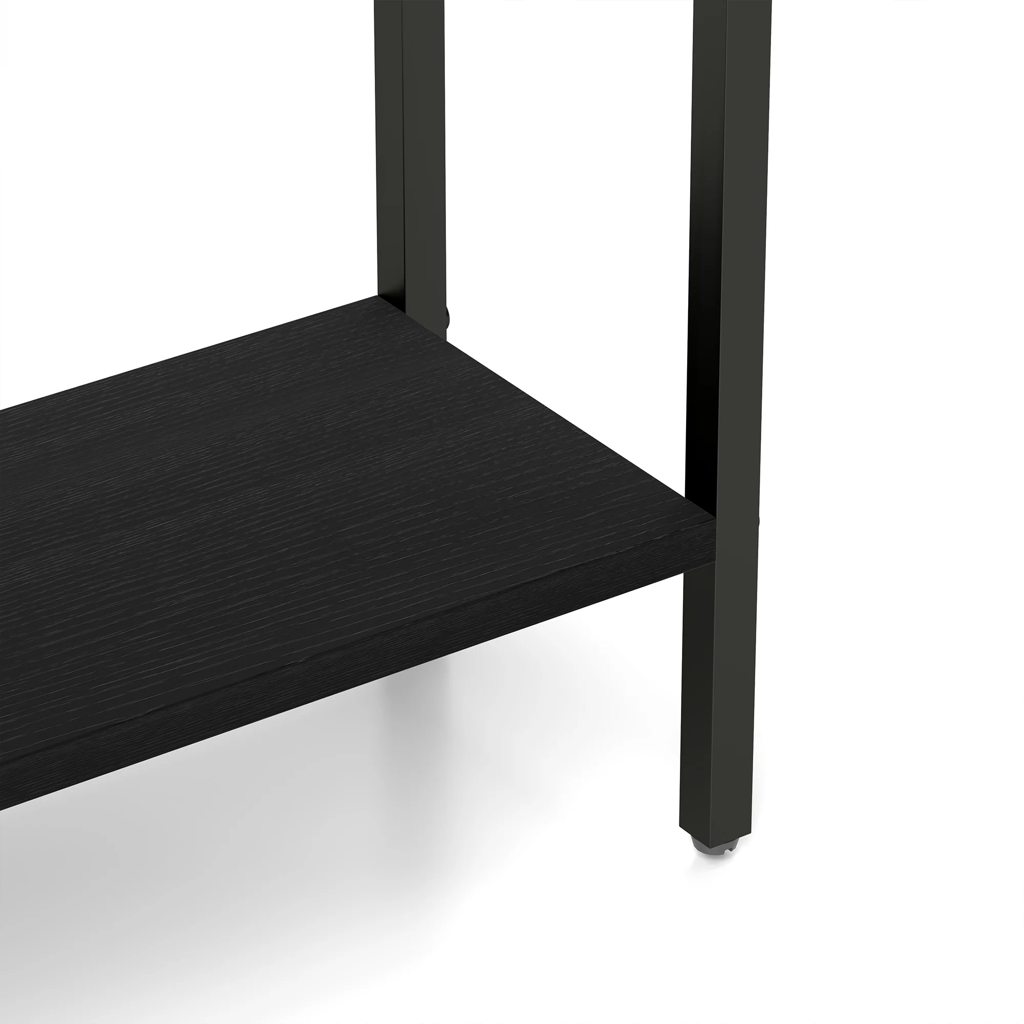 Side Table with 3-Tier Storage, Sofa End Table with Steel Frame for Living Room, Black - Image 12