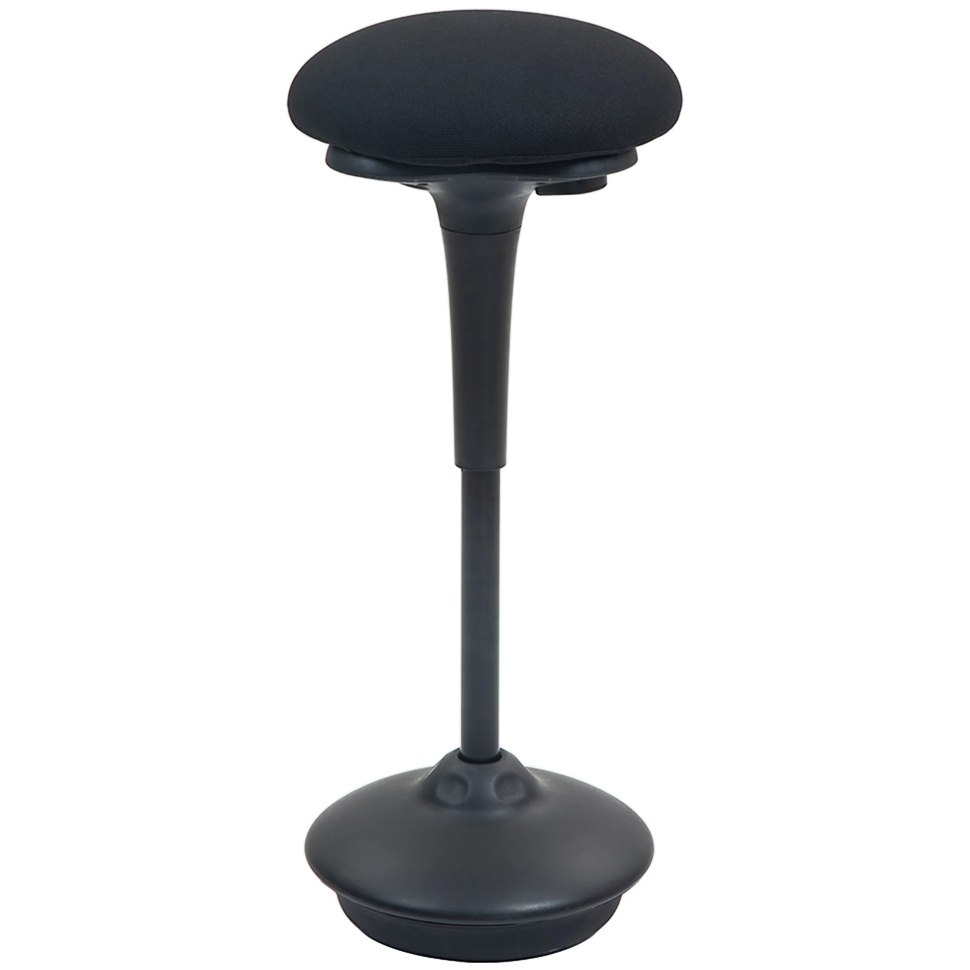 Backless Wobble Stool Chair, Adjustable Height Standing Desk Chair, Black - Image 2