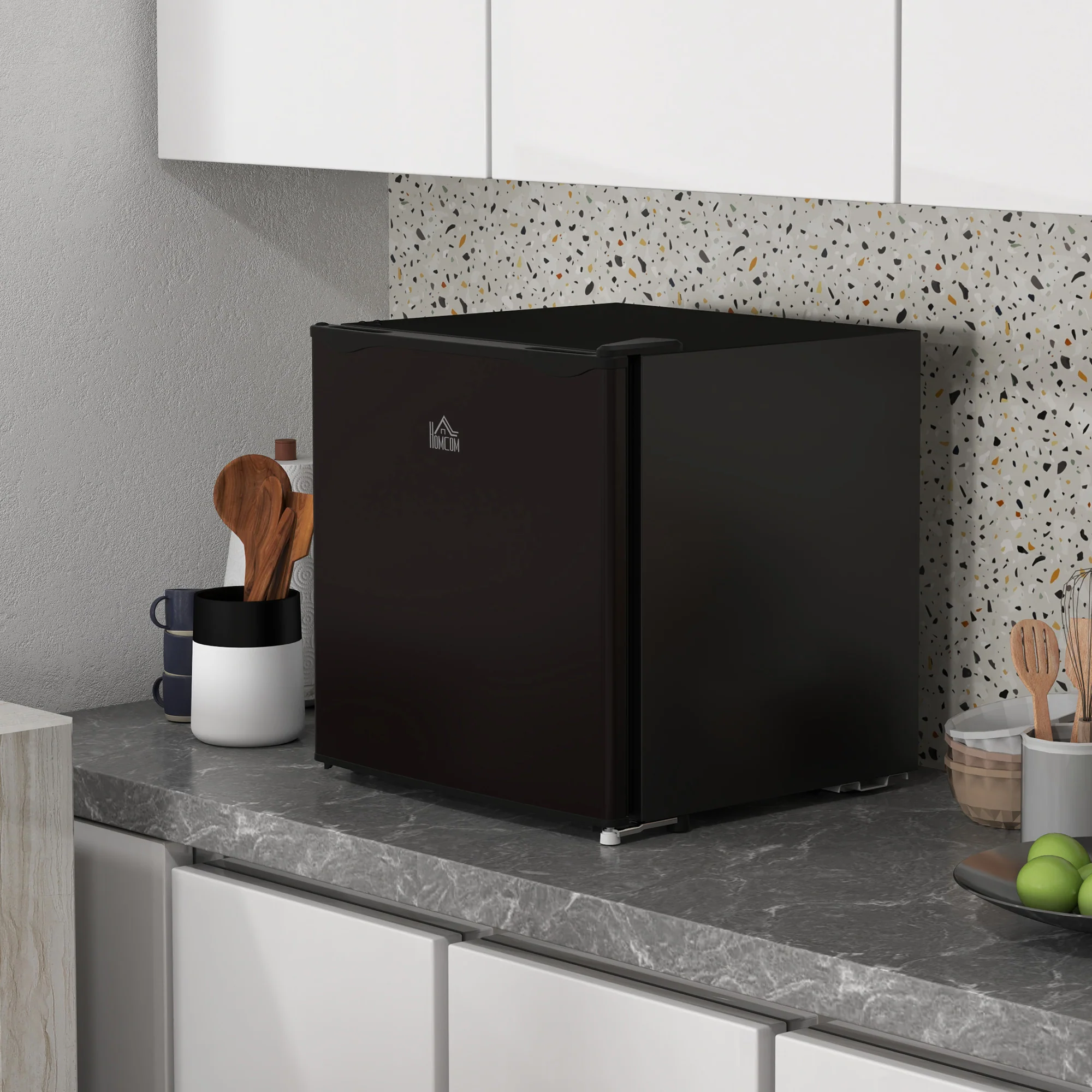 35L Tabletop Mini Freezer with Reversible Door, Adjustable Temperature & Wire Shelf, Black - Image 11
