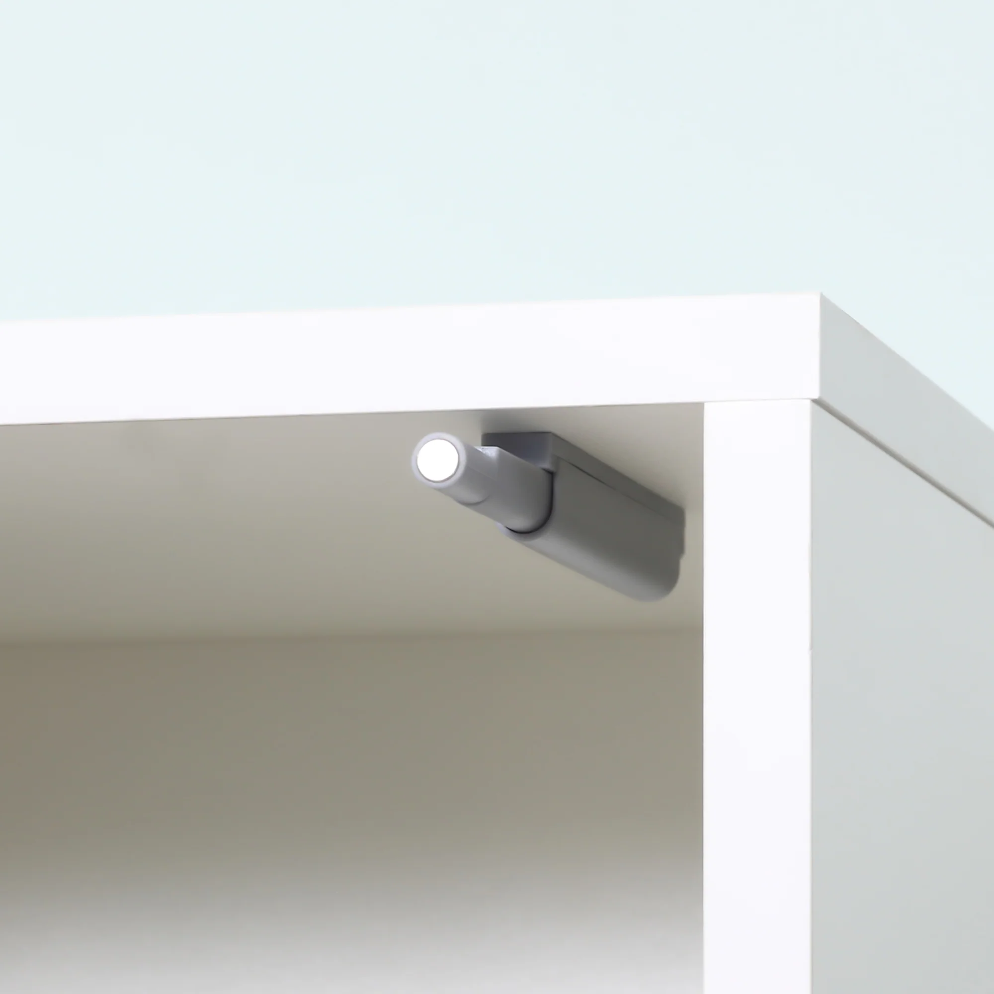 Mirrored Bathroom Cabinet, Floor Standing Tallboy Unit with Adjustable Shelf, White - Image 11