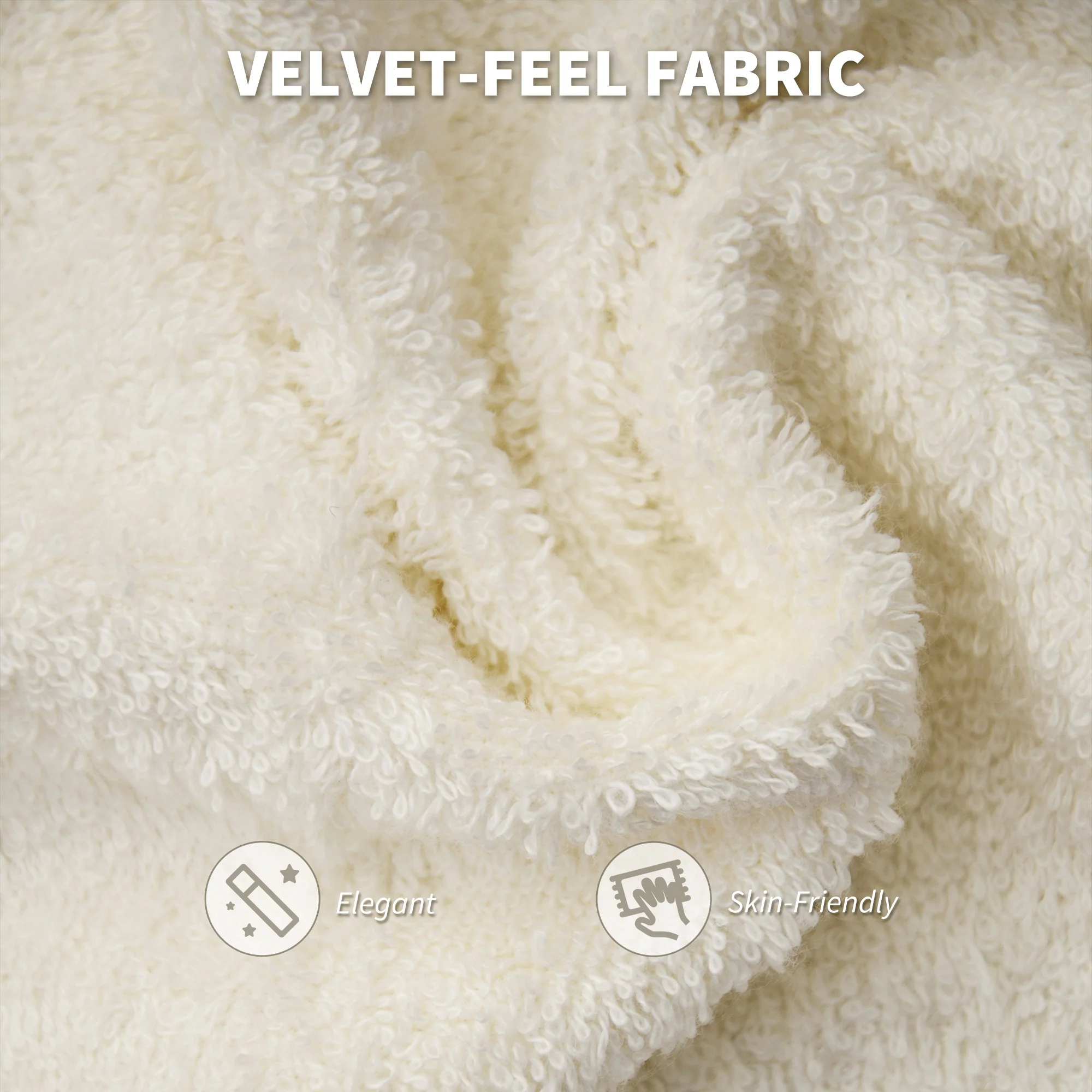 Velvet-Feel Office Chair, Swivel Rolling Makeup Vanity Chair with Tub Back, Beige - Image 6