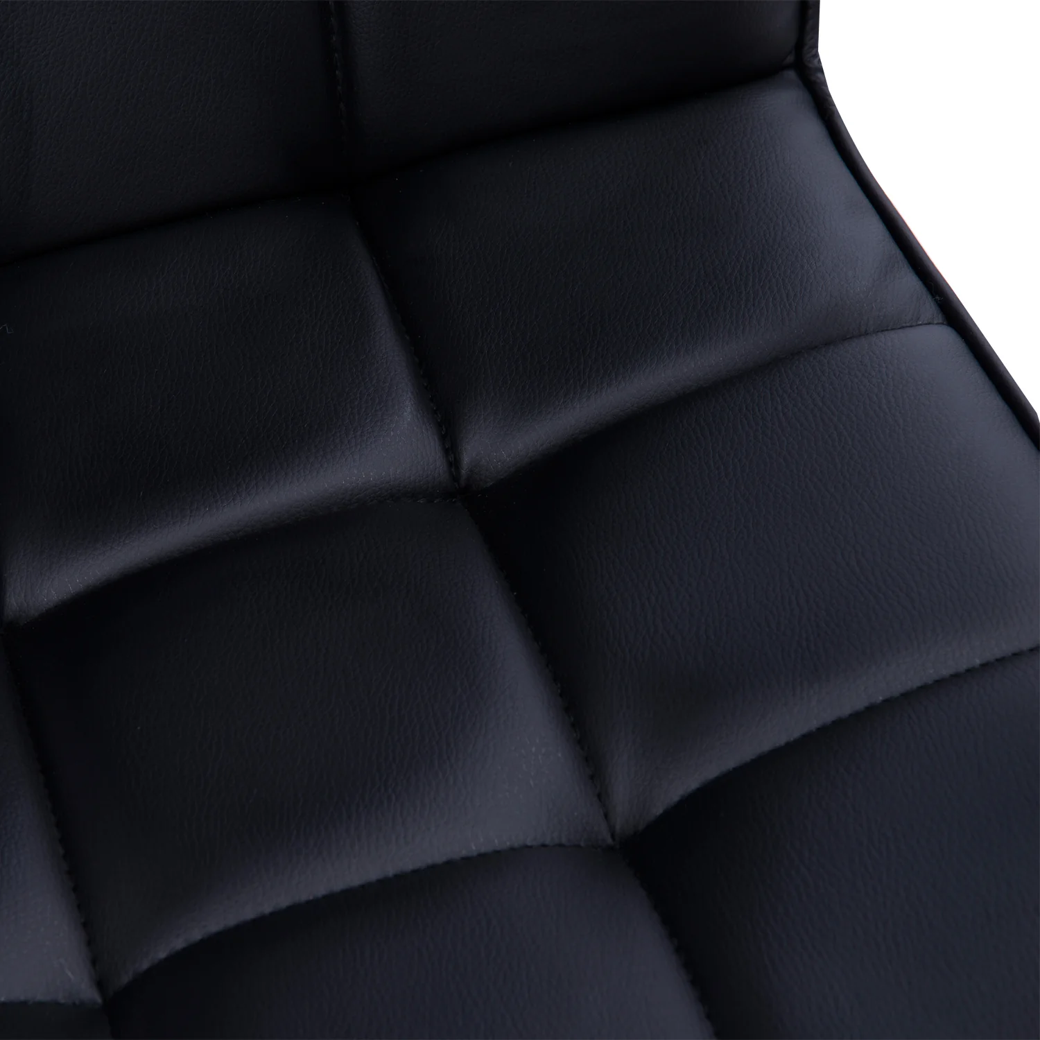 Swivel Computer Office Chair, PU Leather Study Chair with Rolling Wheels, Black - Image 9